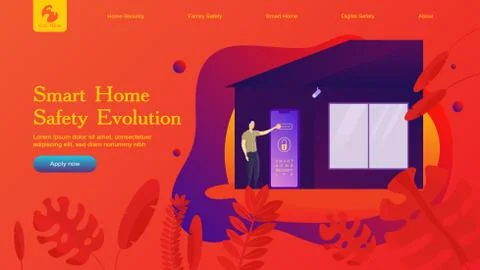 Smart Home Flat Stock Illustration