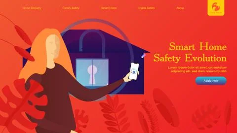 Smart Home Flat Stock Illustration