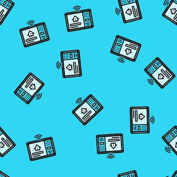 Smart home hub vector seamless pattern Illustrazione stock