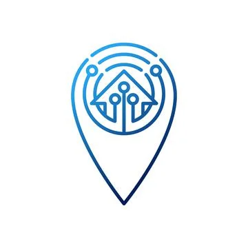 Smart Home Icon Logo Vector design illustration. Smart home logo icon with Lo Stock Illustration