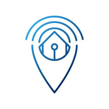 Smart Home Icon Logo Vector design illustration. Smart home logo icon with Lo Stock Illustration