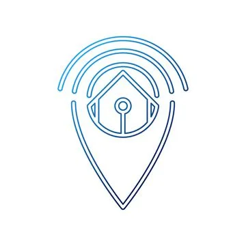Smart Home Icon Logo Vector design illustration. Smart home logo icon with Lo Stock Illustration