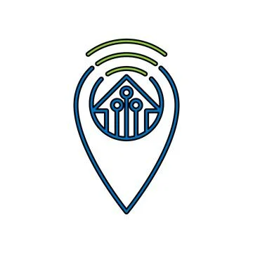 Smart Home Icon Logo Vector design illustration. Smart home logo icon with Lo Stock Illustration