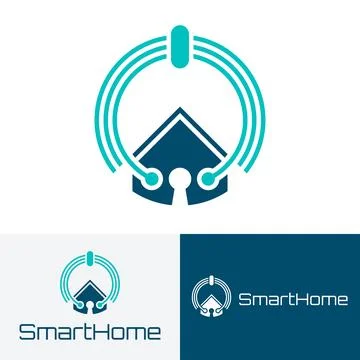 Smart Home Icon or Logo Ilustración de archivo