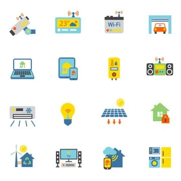 Smart Home Icons Flat イラスト素材