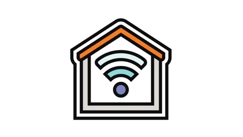 Smart home integration color icon animation Stock Footage 326115410