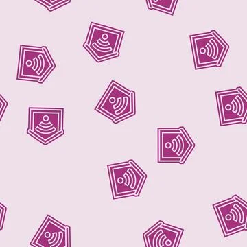Smart home integration glyph seamless pattern Stockillustratie
