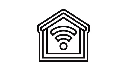 Smart home integration line icon animation Stock Footage 326122625