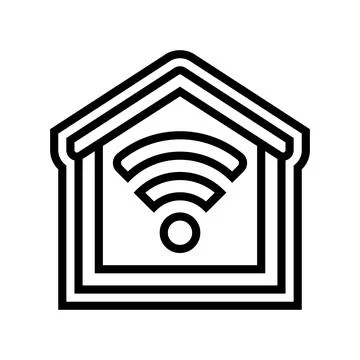 Smart home integration line icon vector illustration 스톡 일러스트