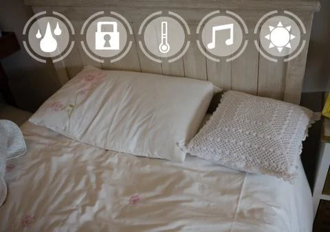 Smart home interface at home Stock Photos