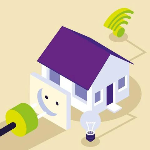 Smart home interface Stock Illustration