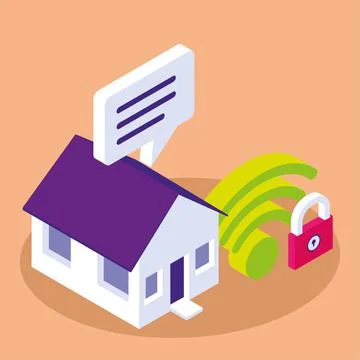 Smart home internet Stock Illustration