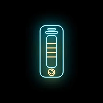 Smart home interphone system neon glowing icon sign Stockillustratie
