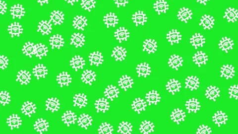Smart Home IoT Chip Pattern on Green Screen Background for Wireless Technology Stock-Footage 345539537