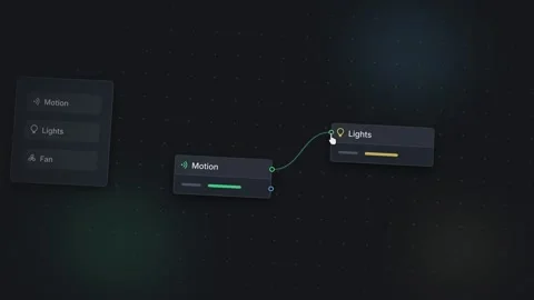 Smart Home IoT Interface Coding Dashboard Mint Sky Gold Graphic Futuristic 스톡 동영상 346355872