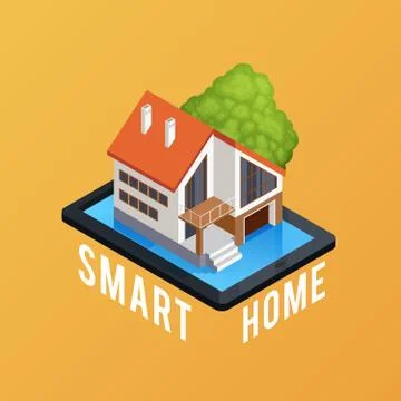 Smart Home Isometric Composition Poster Stockillustratie