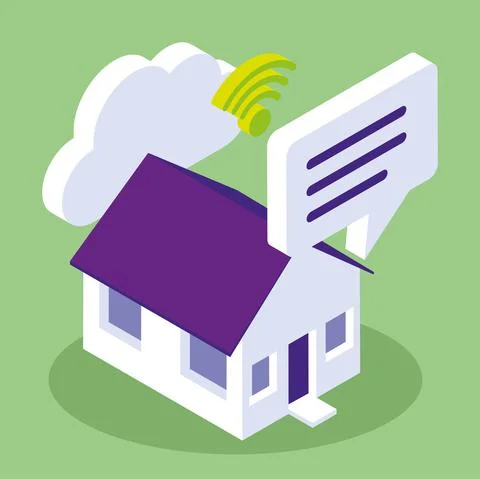 Smart home isometric Stock Illustration