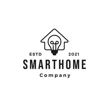 Smart home line logo. Vector template. Stock Illustration