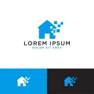 Smart home logo design template Stock Illustration