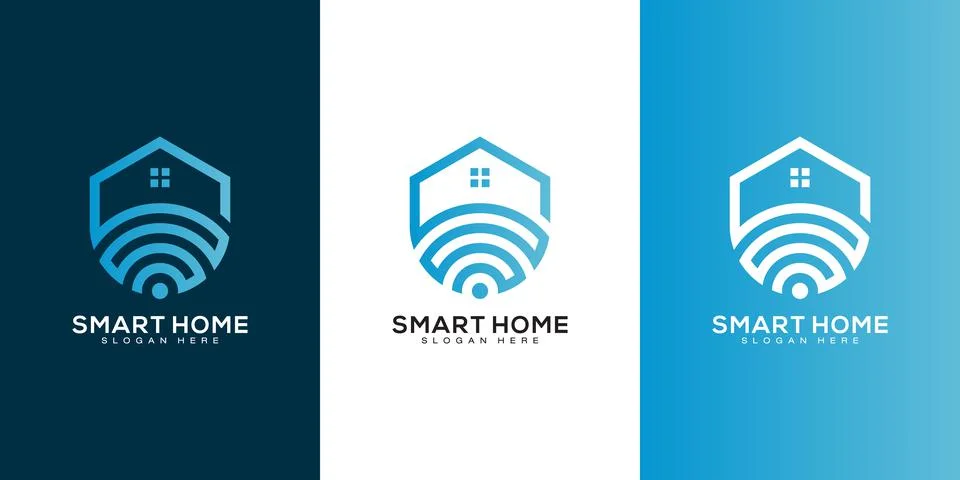 Smart home logo vector design template Stock Illustration