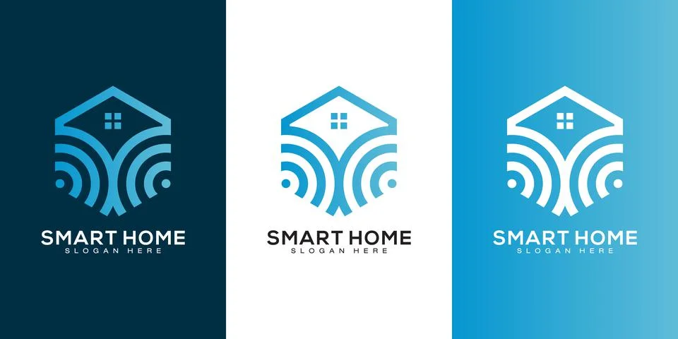 Smart home logo vector design template Stock Illustration