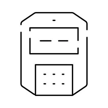 Smart home motion detection sensor line icon Stock Illustration
