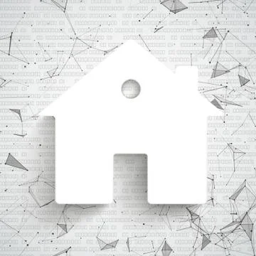Smart Home Network Data Stock Illustration