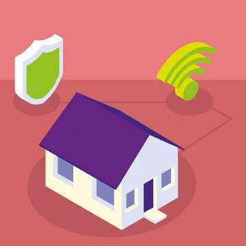 Smart home protection Stock Illustration