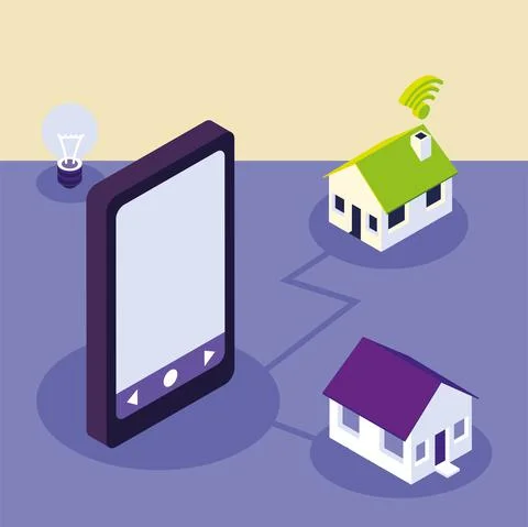 Smart home remote control Stock Illustration