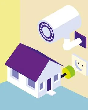 Smart home secure Stock Illustration