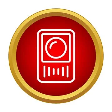 Smart home security intercom system icon design 스톡 일러스트