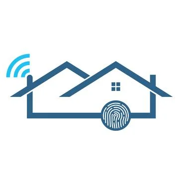Smart Home Security Logo Design Illustration Stock Illustration
