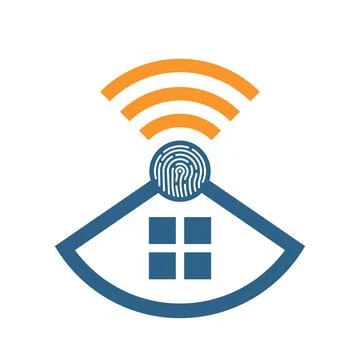 Smart Home Security Logo Design Illustration Stock Illustration