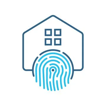 Smart Home Security Logo Design Illustration Stock Illustration
