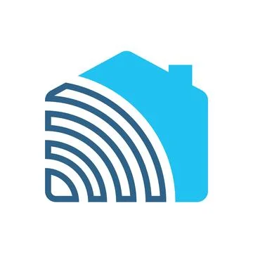 Smart Home Security Logo Design Illustration Stock Illustration