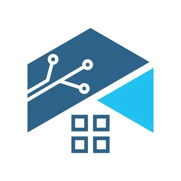 Smart Home Security Logo Design Illustration Stock Illustration
