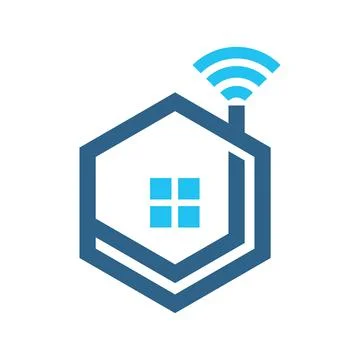 Smart Home Security Logo Design Illustration Stock Illustration