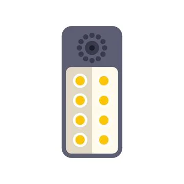 Smart home security video doorbell flat icon Stock Illustration