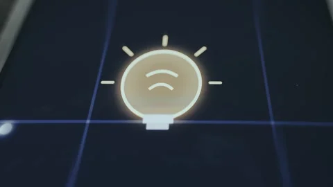 Smart home sensor icon representing connectivity Video stock 334947927