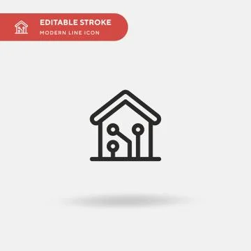 Smart Home Simple vector icon. Illustration symbol design template for web mo 스톡 일러스트