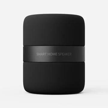 Smart home speaker on a plain background. 3d illustration. Stock Illustration
