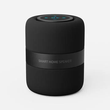 Smart home speaker on a plain background. 3d illustration. Stock Illustration