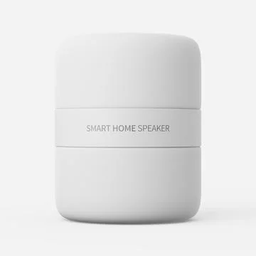 Smart home speaker on a plain background. 3d illustration. Stock Illustration