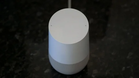 Smart Home Speaker Waiting for Input Stock-Footage 104117775