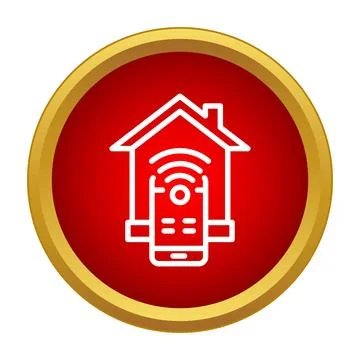 Smart home system automation remote control icon Illustrazione stock