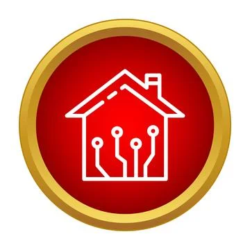 Smart home system automation technology icon design Stock Illustration