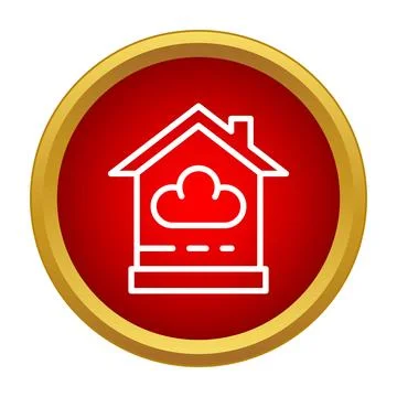 Smart home system connecting cloud data storage Stock Illustration