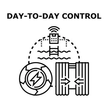 Smart home system control for daily life Stock Illustration