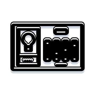 Smart home system with energy efficient technology controls Stockillustratie