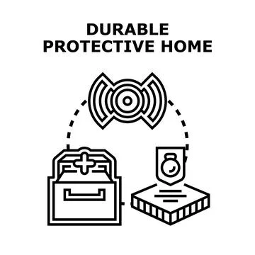 Smart home system ensuring durable protective environment Stock Illustration